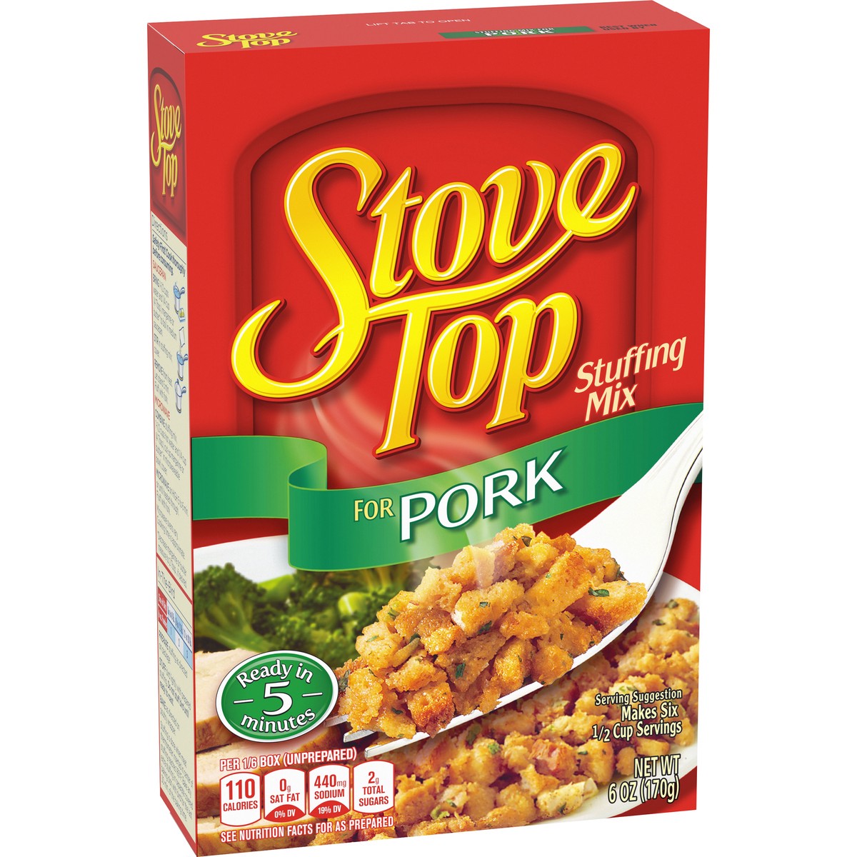 slide 4 of 9, Stove Top Stuffing Mix for Pork, 6 oz Box, 6 oz