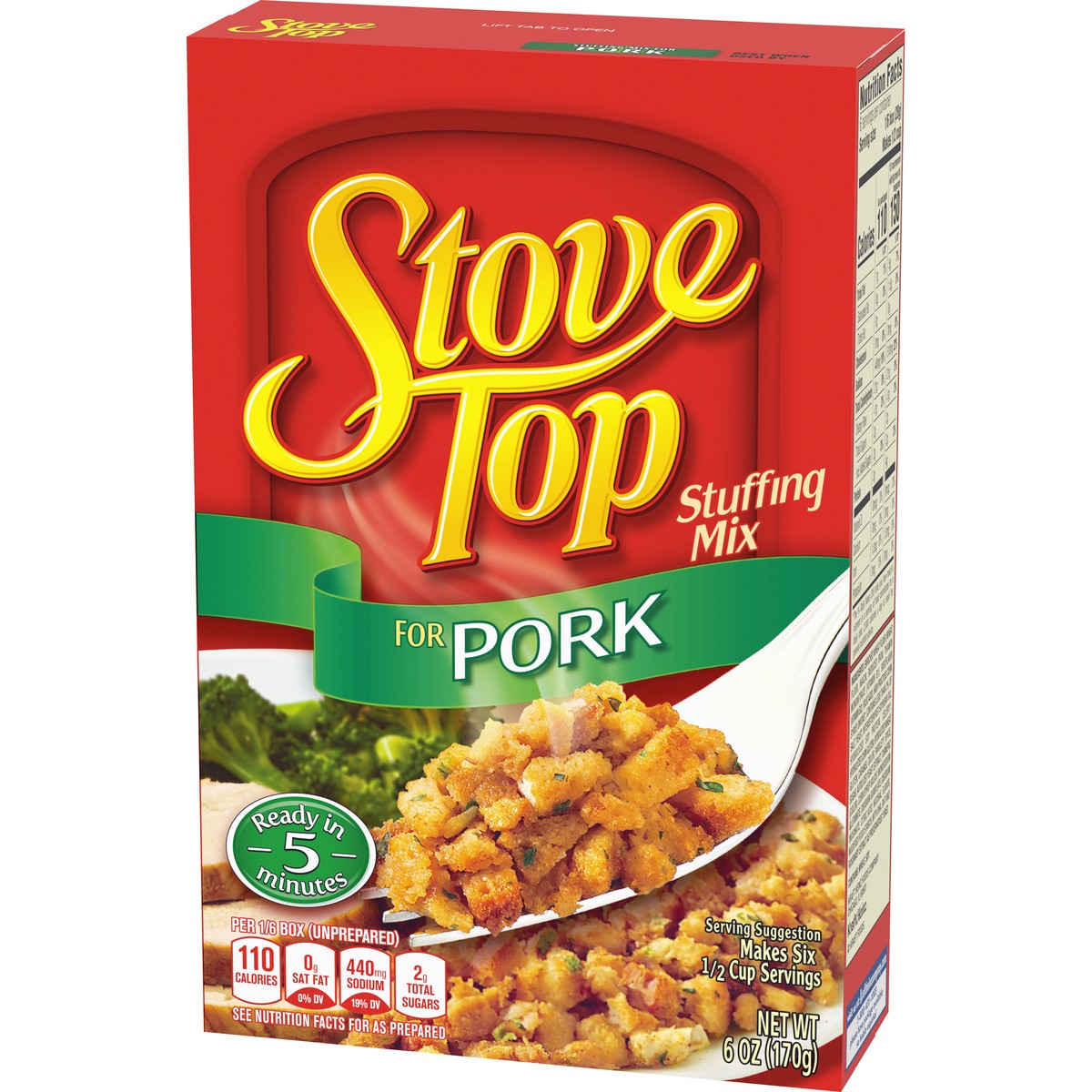 slide 6 of 9, Stove Top Stuffing Mix for Pork, 6 oz Box, 6 oz