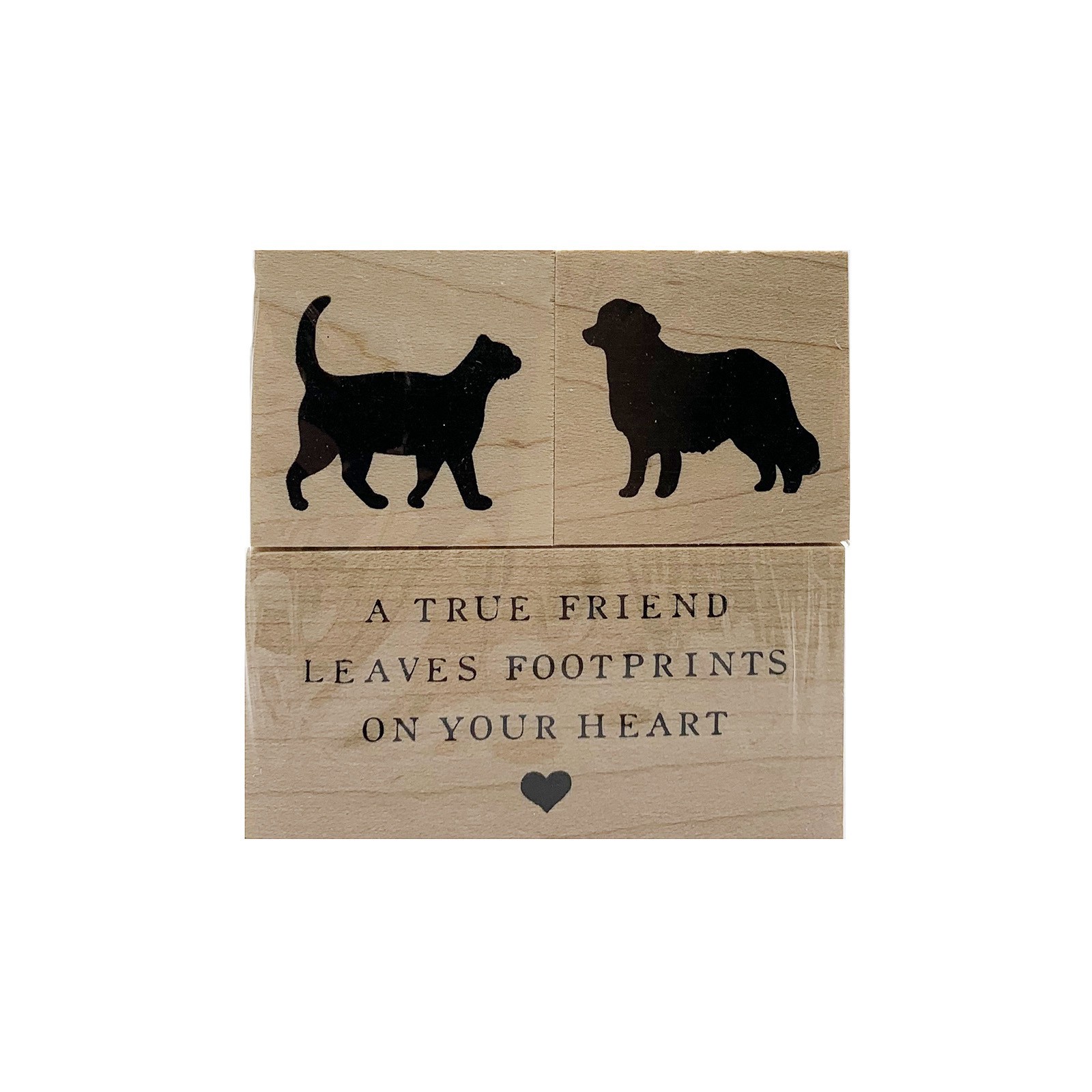slide 3 of 4, True Friend Wood Stamp Set By Recollections, 2.5 in x 2.5 in