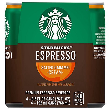 slide 1 of 1, Starbucks Espresso Salted Caramel Cream 4 Pack - 6.5 Fl. Oz., 6.5 fl oz