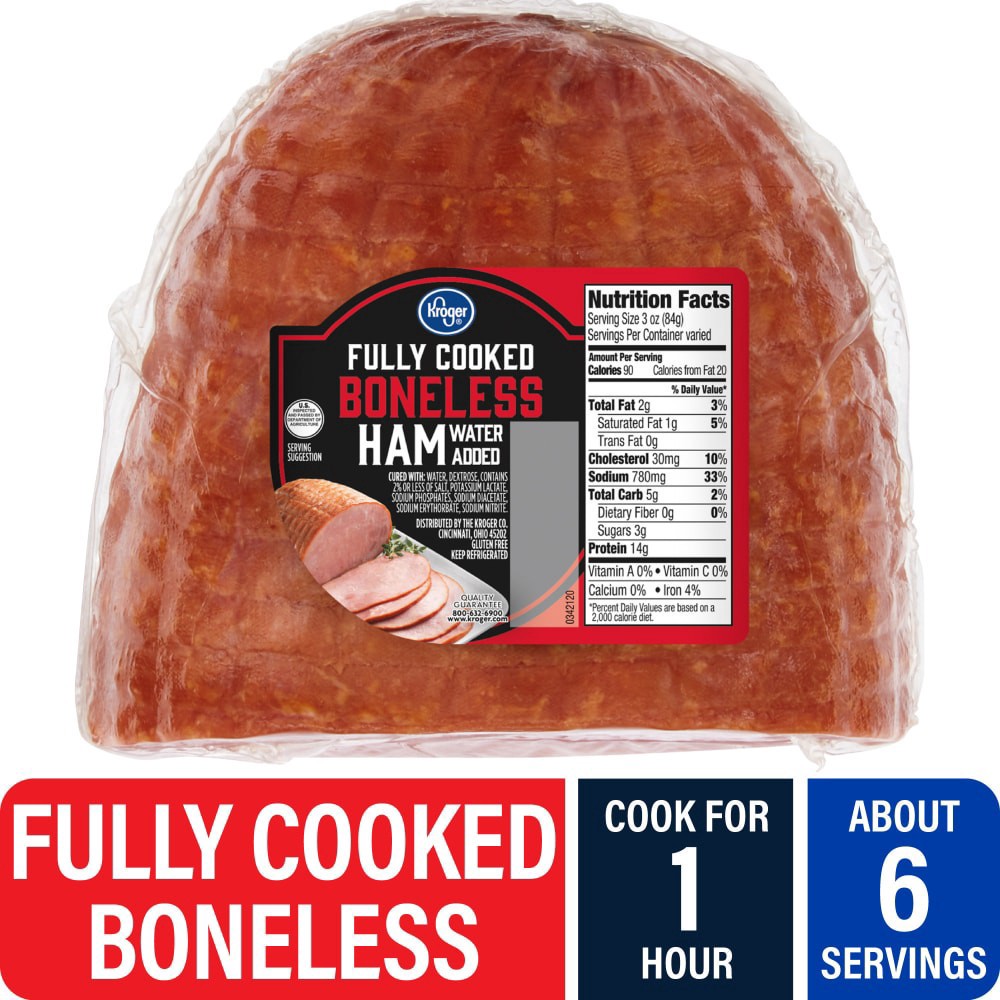 slide 1 of 4, Kroger Boneless Half Ham, per lb