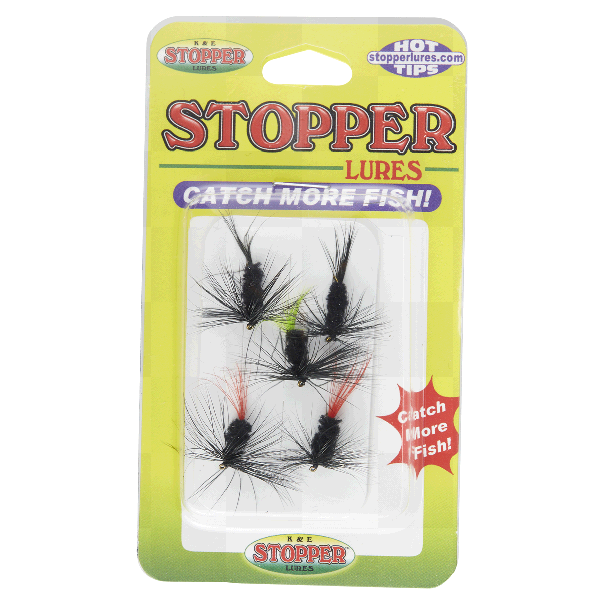 slide 1 of 5, Stopper Lures Black Gnat, 5 ct