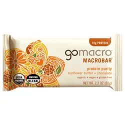 GoMacro Organic Vegan Sunflower Butter & Chocolate Macrobar