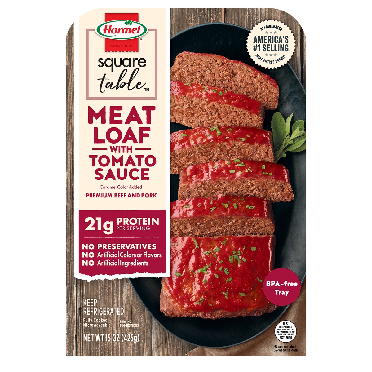 slide 1 of 3, Hormel Square Table Meatloaf with Tomato Sauce 15 oz, 15 oz