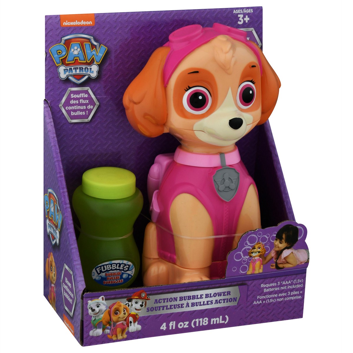 slide 3 of 12, PAW Patrol Action Bubble Blower 4 fl oz, 1 ct