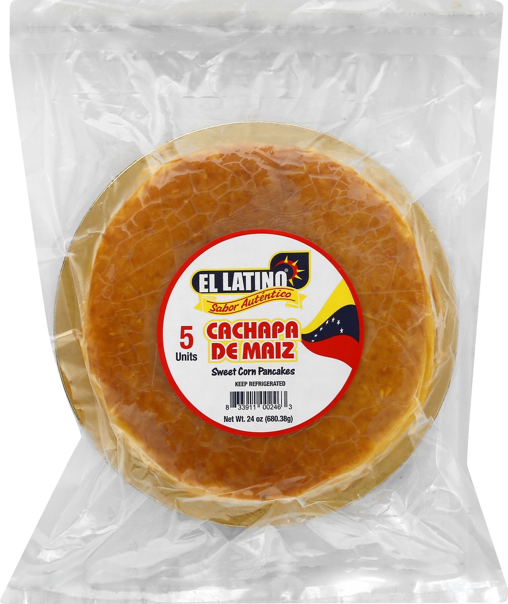 slide 2 of 13, El Latino Sweet Corn Pancakes 24 oz, 24 oz