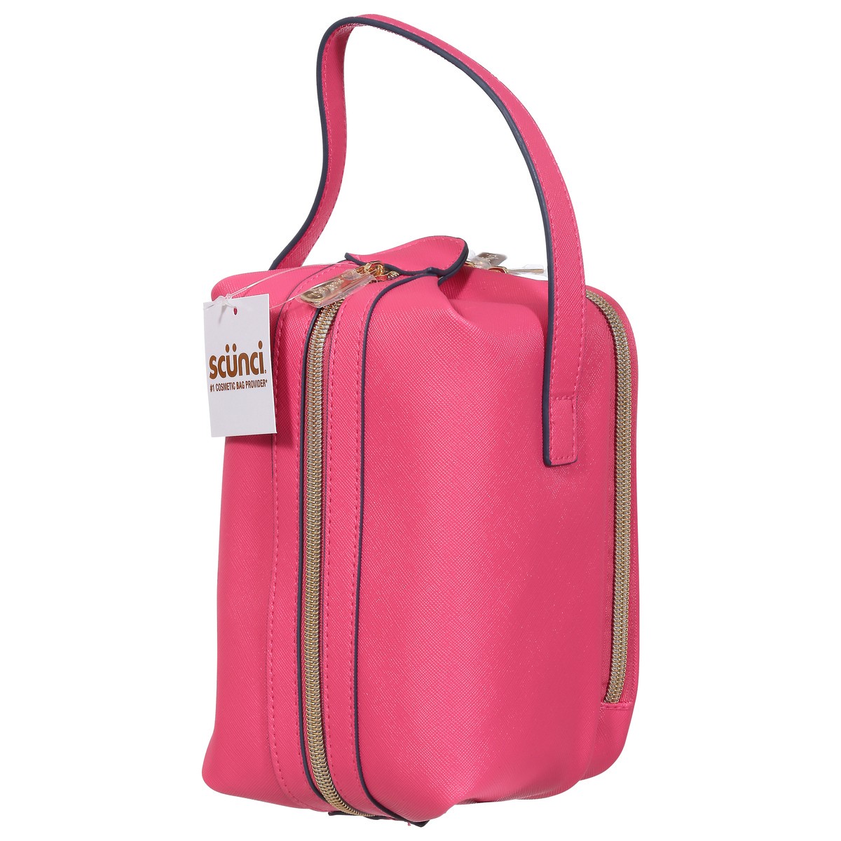 slide 2 of 9, scünci Double Zip Pink Toiletry Bag 1 ea, 1 ct