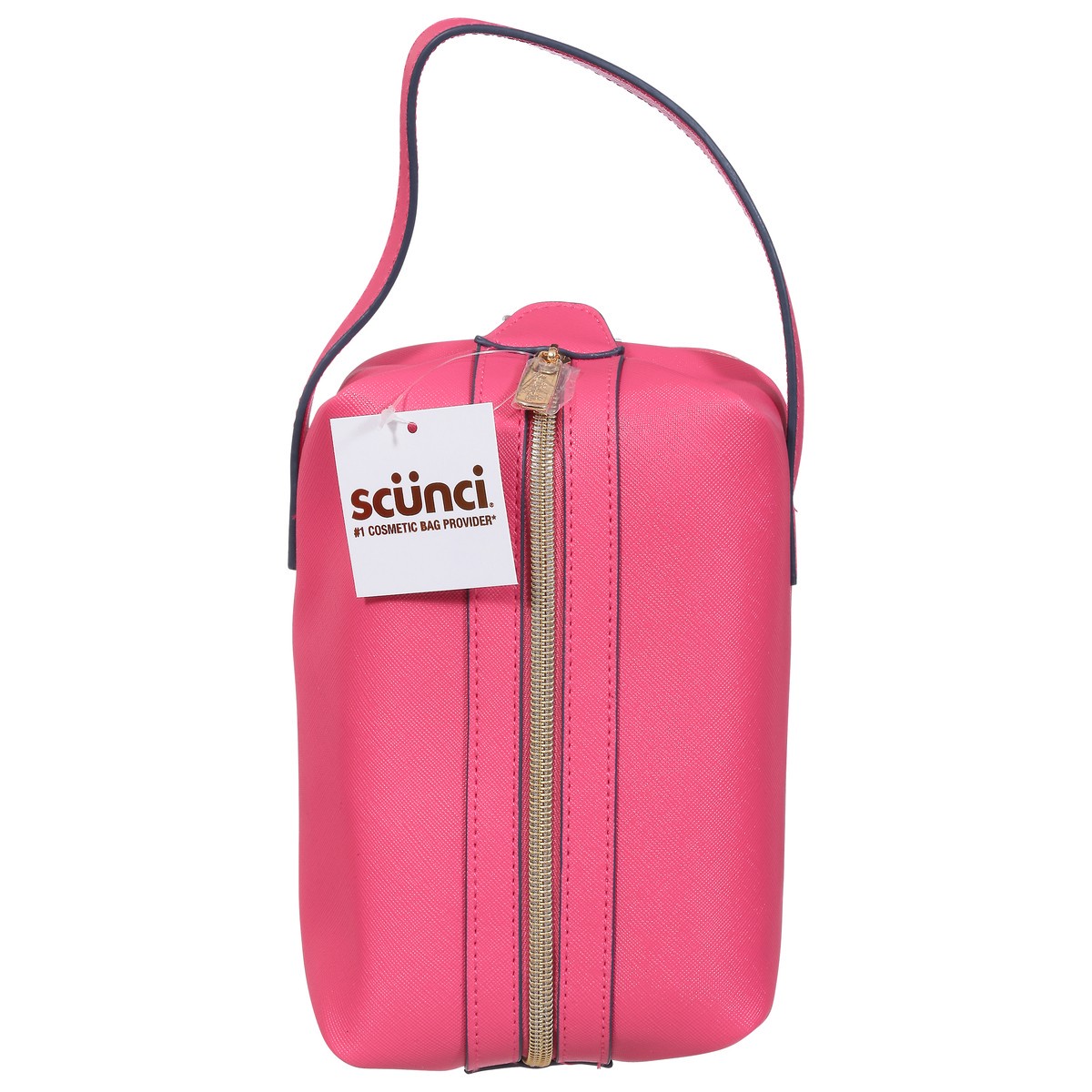 slide 1 of 9, scünci Double Zip Pink Toiletry Bag 1 ea, 1 ct