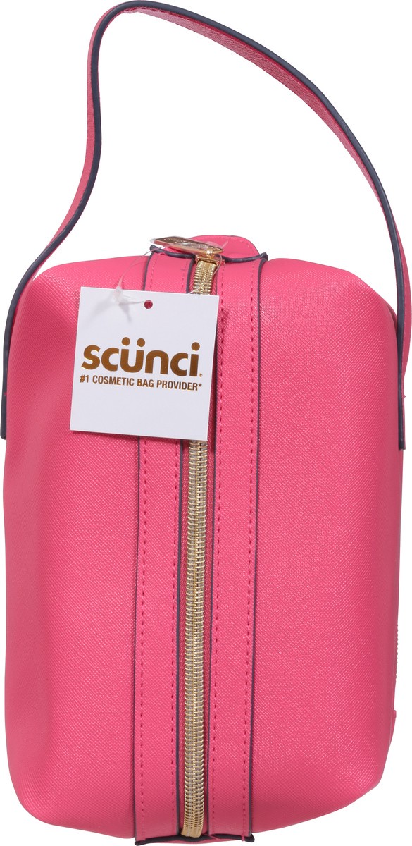 slide 4 of 9, scünci Double Zip Pink Toiletry Bag 1 ea, 1 ct