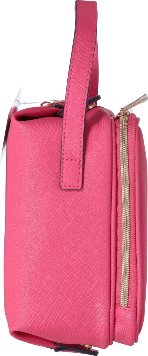 slide 7 of 9, scünci Double Zip Pink Toiletry Bag 1 ea, 1 ct