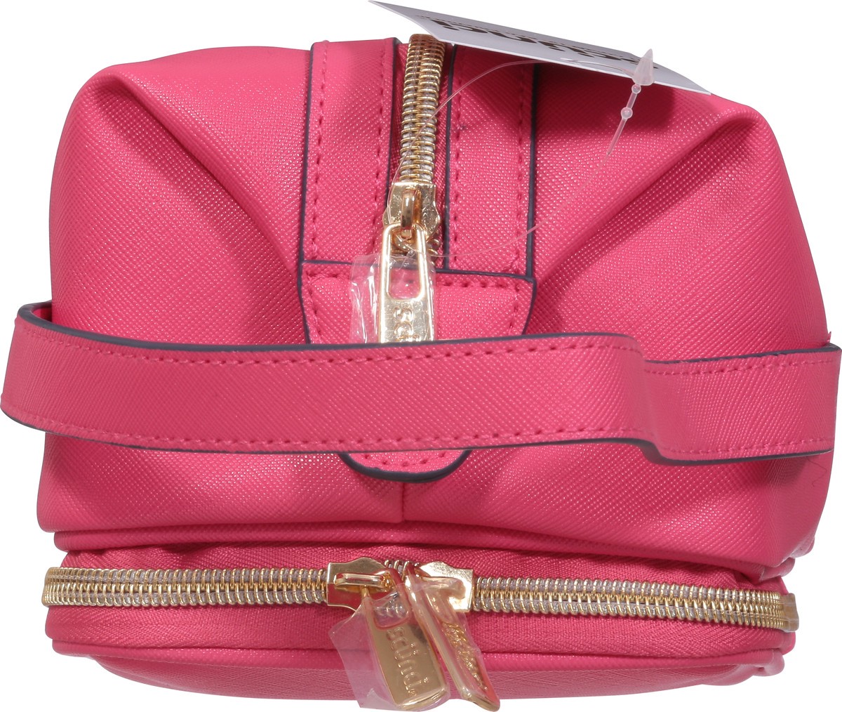 slide 9 of 9, scünci Double Zip Pink Toiletry Bag 1 ea, 1 ct