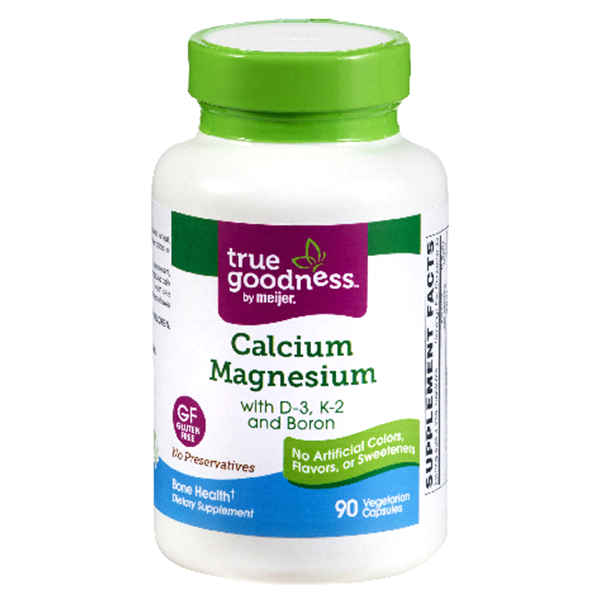 slide 1 of 1, True Goodness Calcium Magnesium Vcap, 90 ct