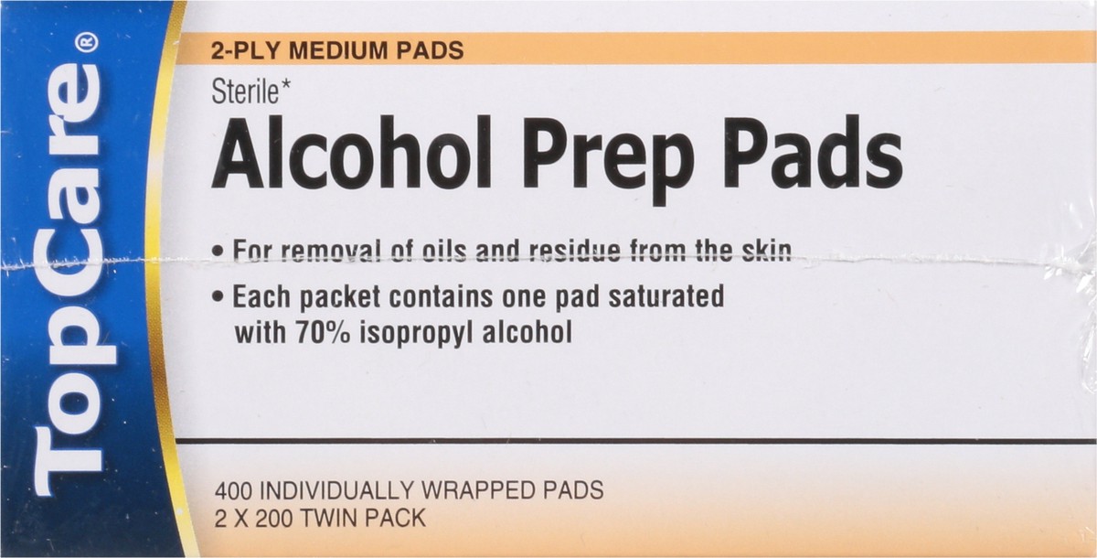 slide 3 of 9, TopCare Twin Pack Medium 2-Ply Sterile Alcohol Prep Pads 800 ea, 800 ct