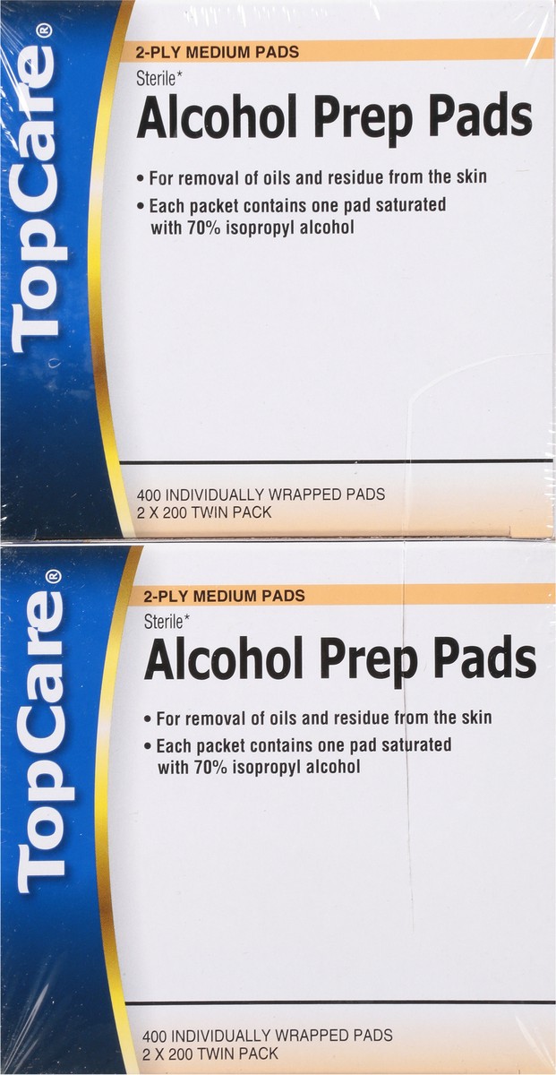 slide 7 of 9, TopCare Twin Pack Medium 2-Ply Sterile Alcohol Prep Pads 800 ea, 800 ct