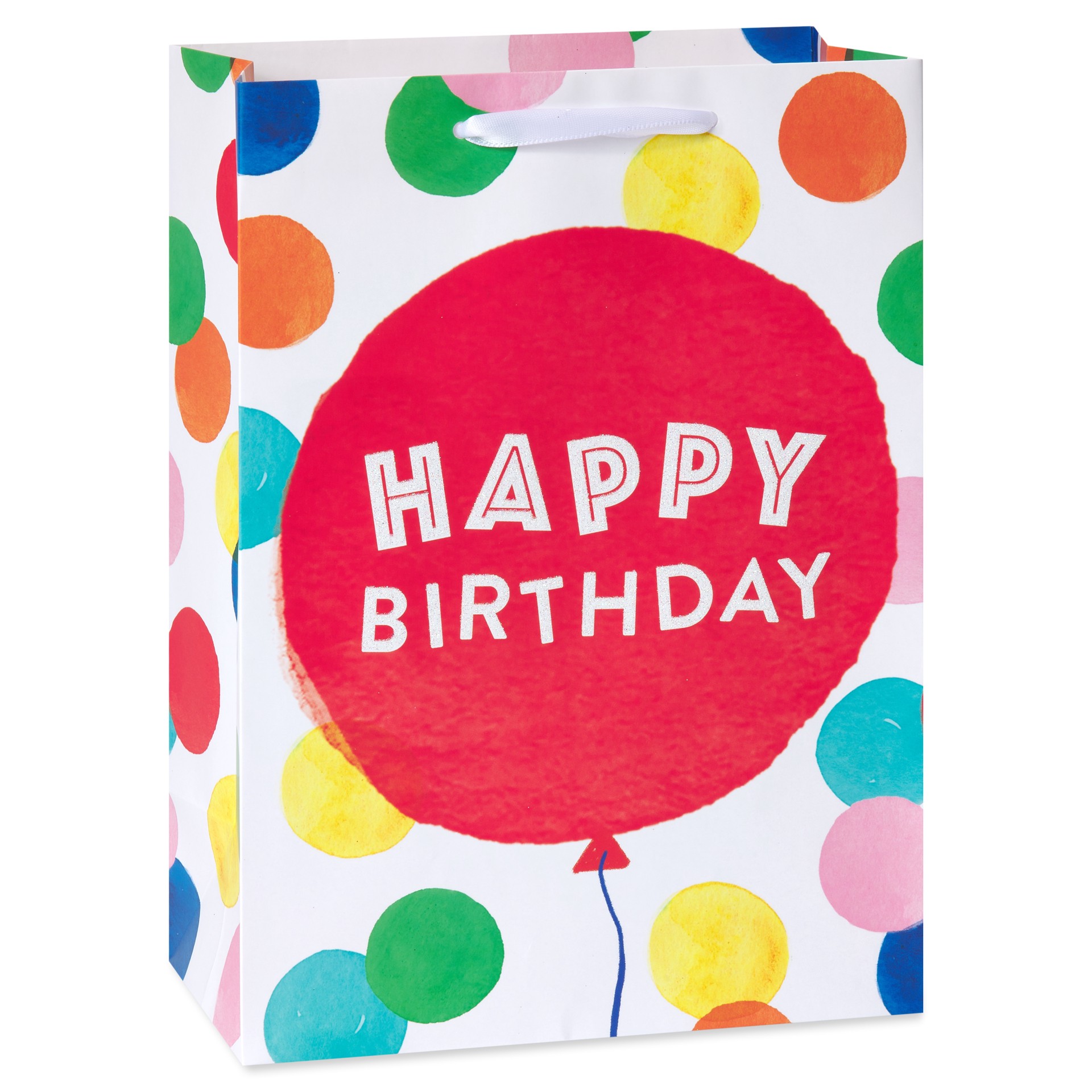 slide 1 of 13, American Greetings Celebrate someone special on their birthday with this joyful Birthday Gift Bag! This medium gift bag features a big red balloon with the words “Happy Birthday” lettered on it with a host of other colorful balloons in the background. Perfect for gift-giving to celebrate anyone''s birthday — kids or adults! Medium gift bags are perfect for wrapping special gifts like clothing, home decor items, toys, stuffed animals, electronics, and other hard-to-wrap presents. Top off the gift bag with coordinating tissue paper (sold separately) to complete your perfect package!, 1 ct