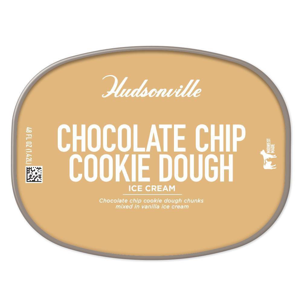 slide 2 of 3, Hudsonville Ice Cream Chocolate Chip Cookie Dough 48 oz, 48 oz