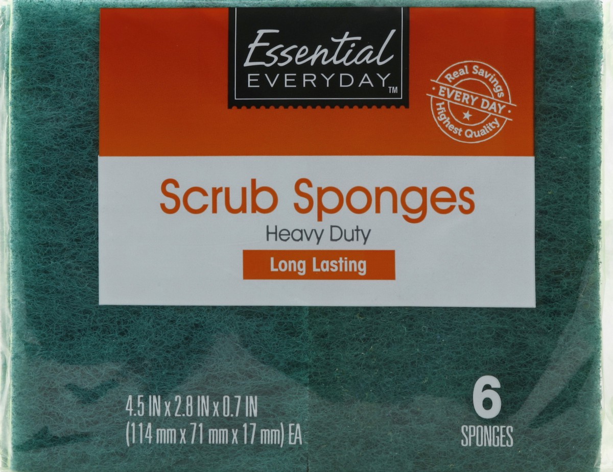 slide 4 of 5, Essential Everyday Heavy Duty Scrubber, 6 ct