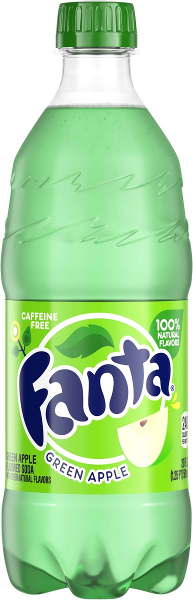 slide 1 of 8, Fanta Green Apple Flavored Soda - 20 oz, 20 oz