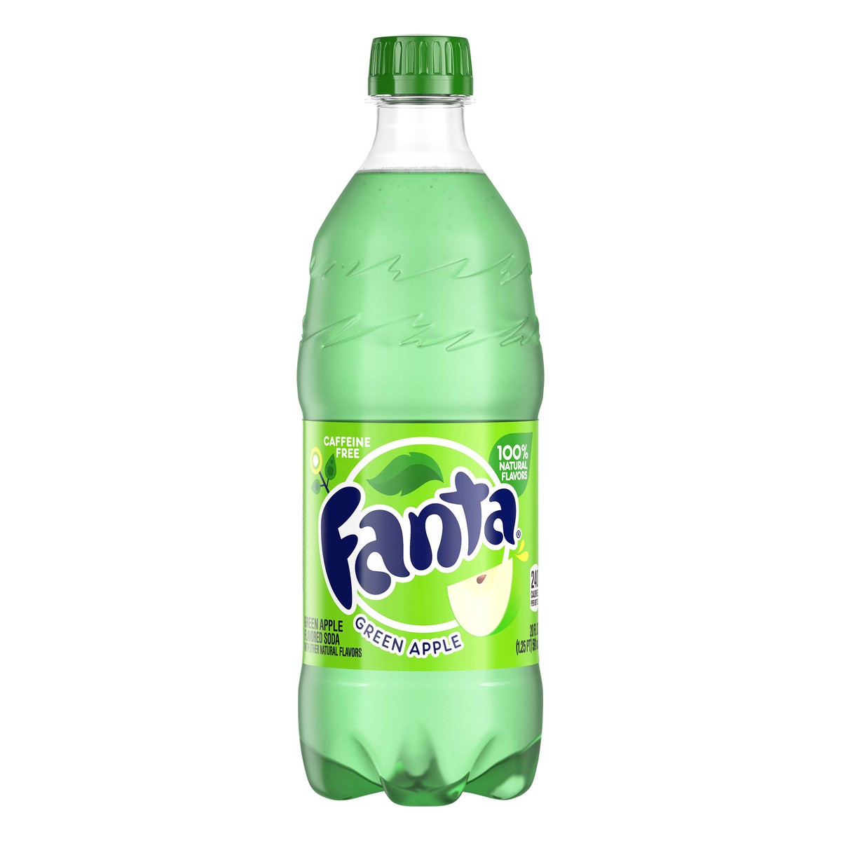 slide 1 of 8, Fanta Green Apple Flavored Soda 20 oz, 20 fl oz