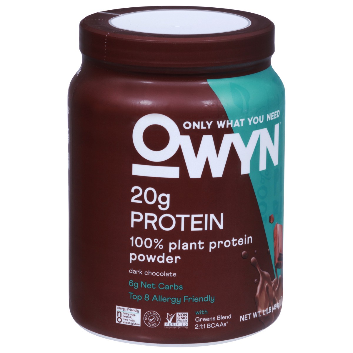 slide 8 of 11, Owyn Dark Chocolate Ultimate Wellness Plant Protein Powder, 1.2 lb
