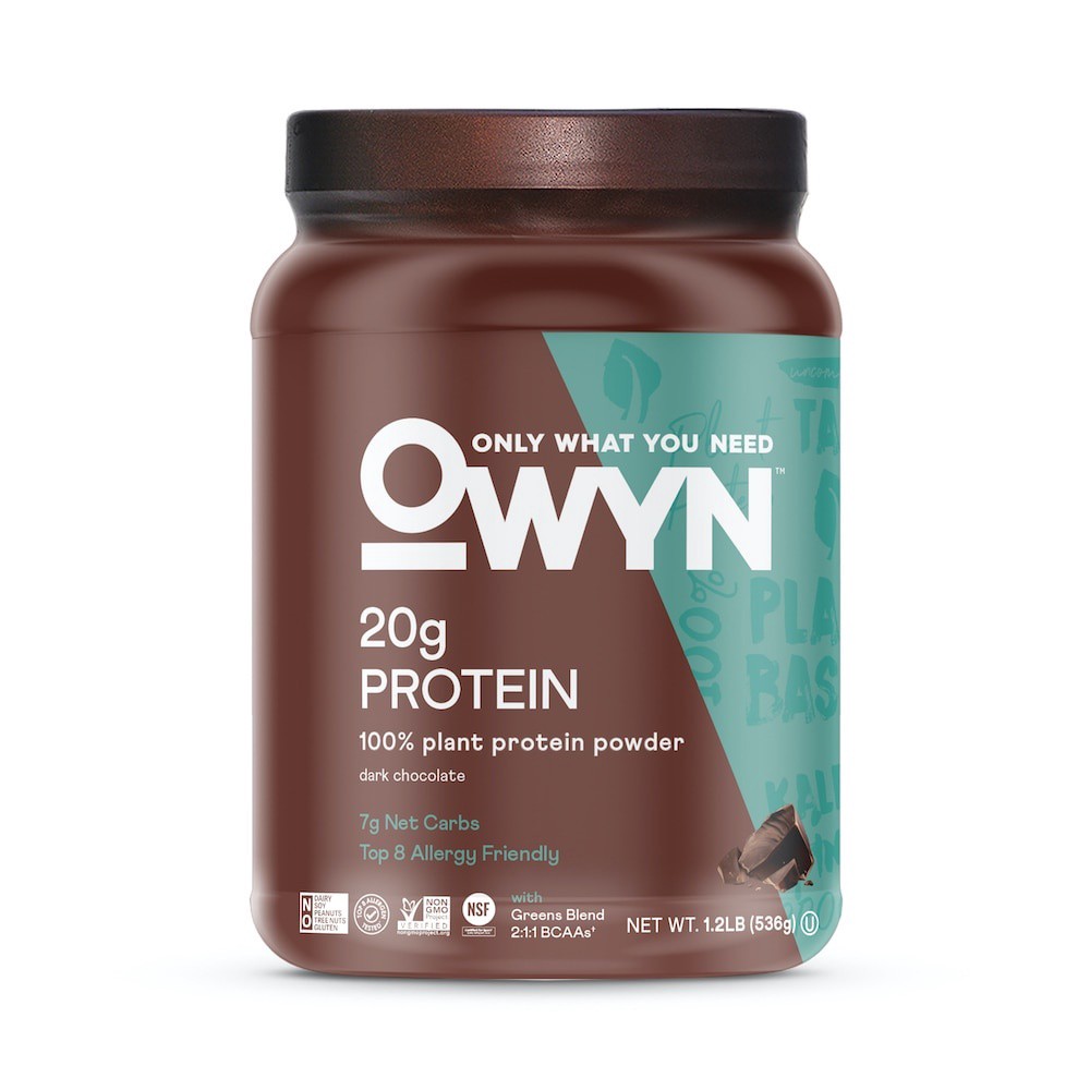 slide 1 of 11, Owyn Dark Chocolate Ultimate Wellness Plant Protein Powder, 1.2 lb