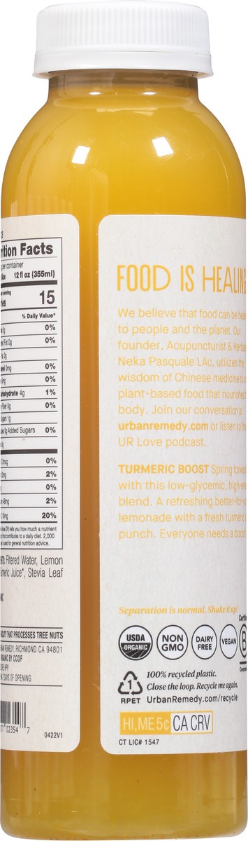 slide 2 of 11, Urban Remedy Organic Turmeric Boost Lemonade- 12 oz, 12 oz