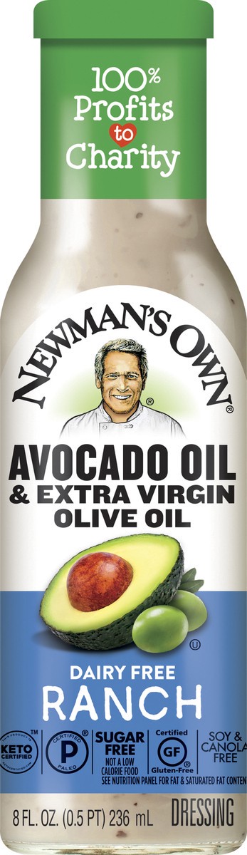 slide 2 of 2, Newman's Own Avocado Oil & Extra Virgin Olive Oil Dressing, 8 oz