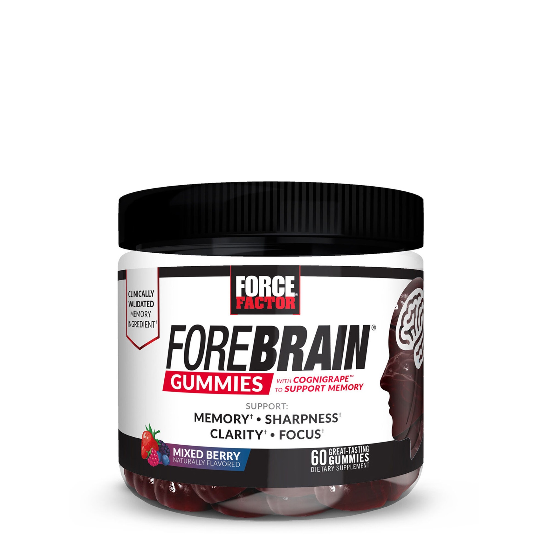 slide 1 of 1, Force Factor ForeBrain Gummies Supports Memory, 60 ct