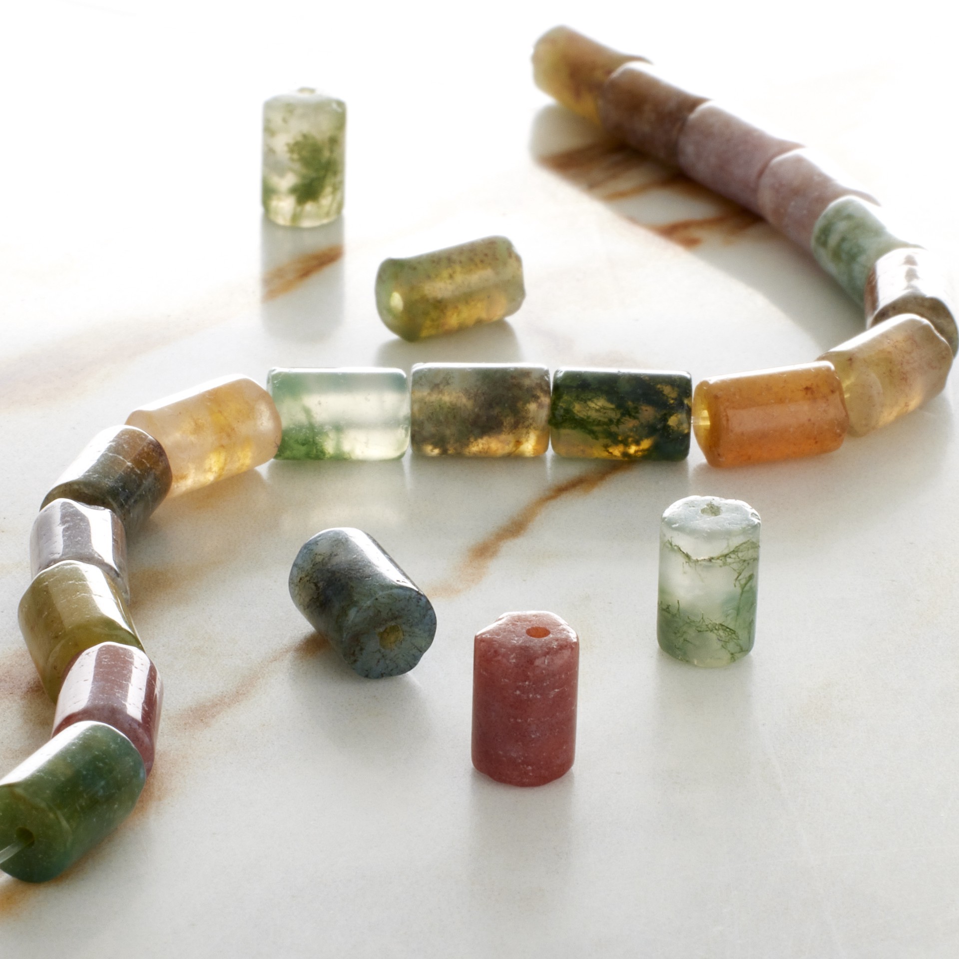 slide 2 of 2, Fancy Jasper Tube Beads, 8mm By Bead Landing, 8mm