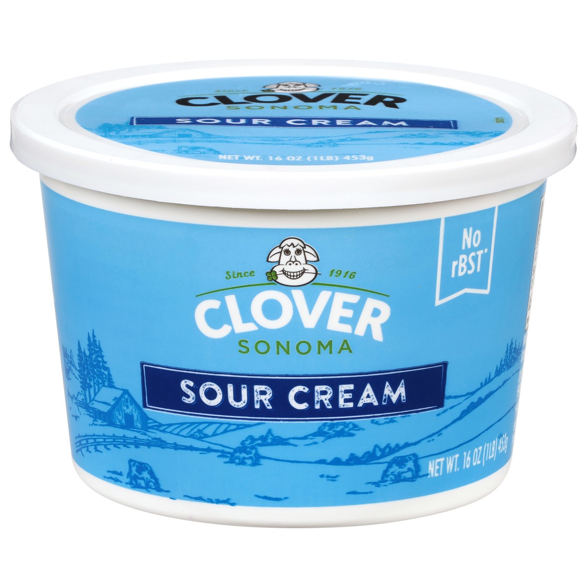 slide 1 of 3, Clover Sonoma Sour Cream 16 oz, 16 oz
