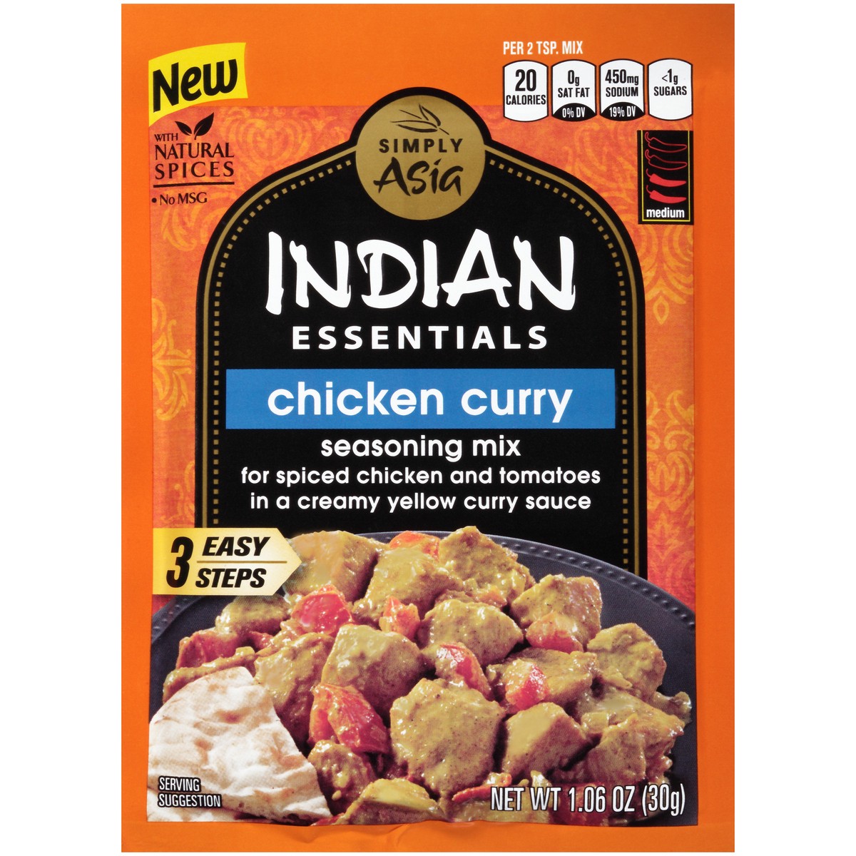 slide 9 of 11, Simply Asia Indian Essentials Chicken Curry Seasoning Mix, 1.06 oz, 1.06 oz