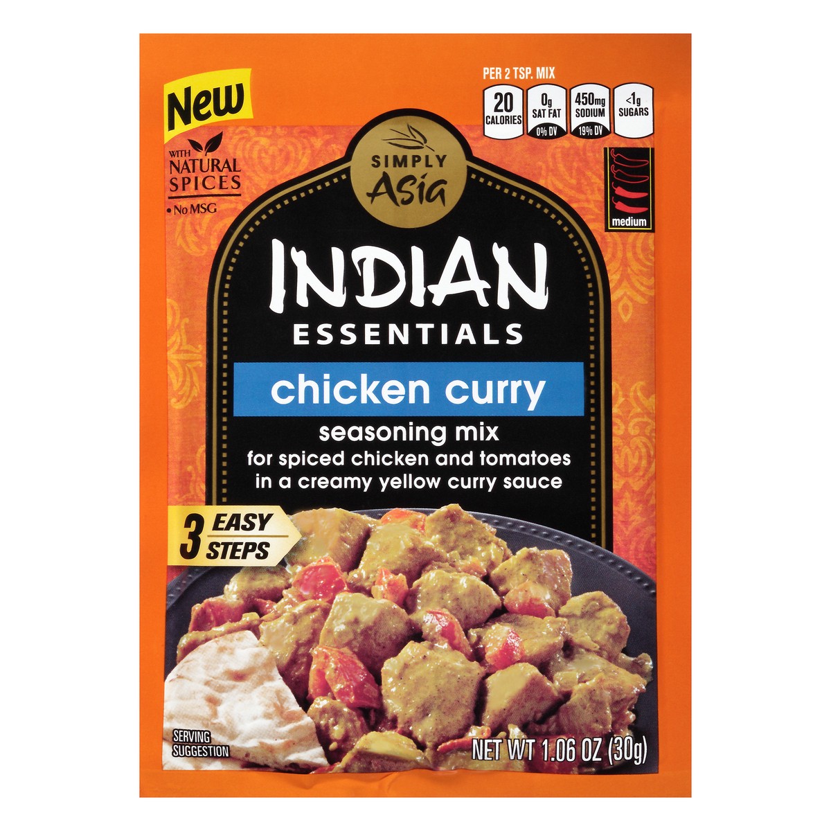 slide 3 of 11, Simply Asia Indian Essentials Chicken Curry Seasoning Mix, 1.06 oz, 1.06 oz