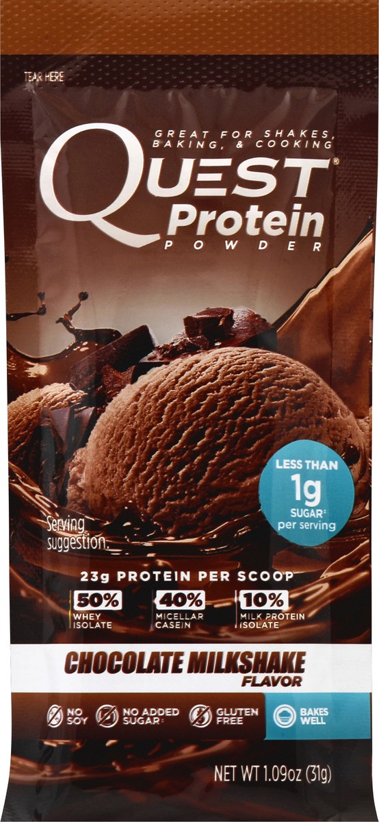 slide 2 of 2, Quest Protein Powder - Chocolate Milkshake, 1.09 oz