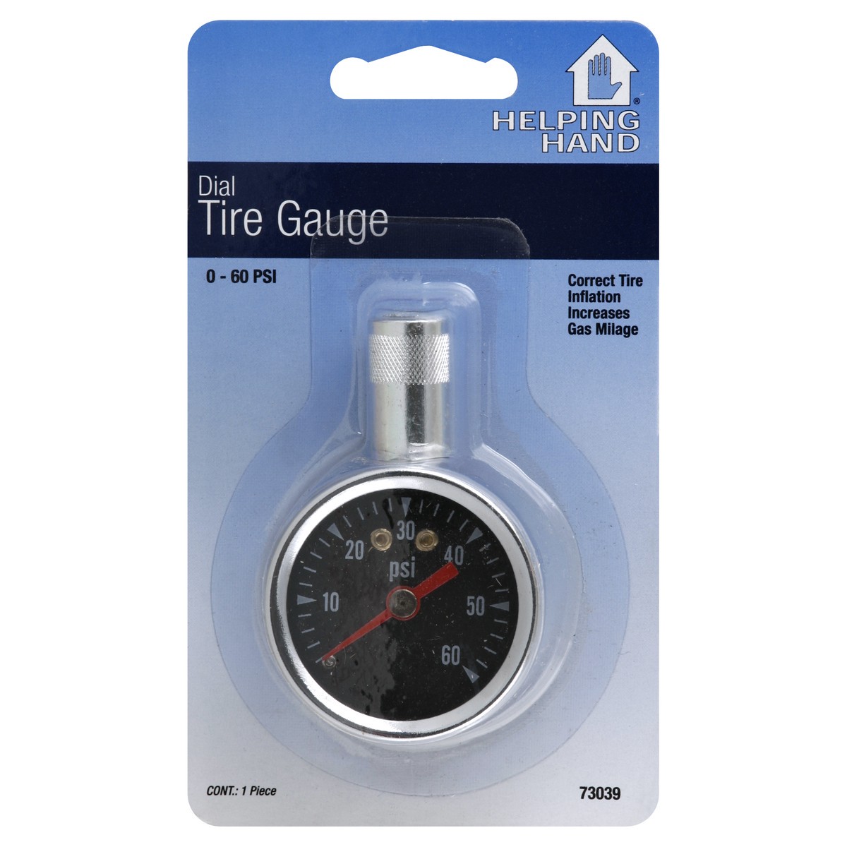 slide 3 of 3, Helping Hand Dial Tire Gauge, 1 ct