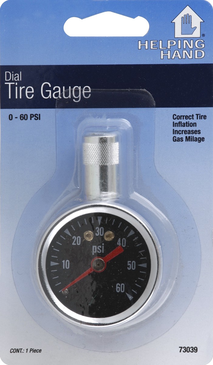 slide 1 of 3, Helping Hand Dial Tire Gauge, 1 ct