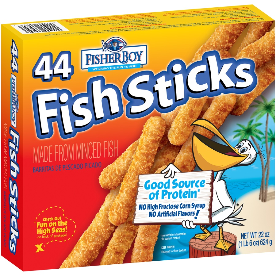 slide 2 of 8, Fisher Boy Fish Sticks Made From Minced Meat 48Ct, 44 ct; 22 oz
