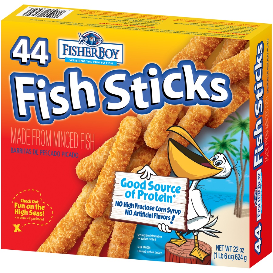 slide 3 of 8, Fisher Boy Fish Sticks Made From Minced Meat 48Ct, 44 ct; 22 oz