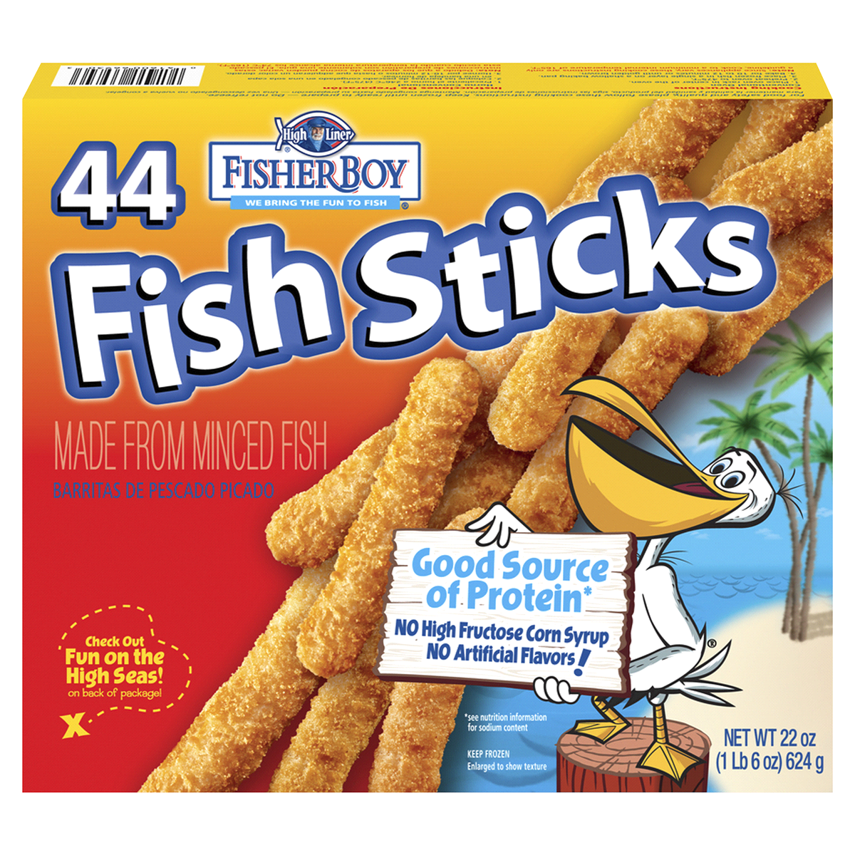 slide 1 of 8, Fisher Boy Fish Sticks Made From Minced Meat 48Ct, 44 ct; 22 oz