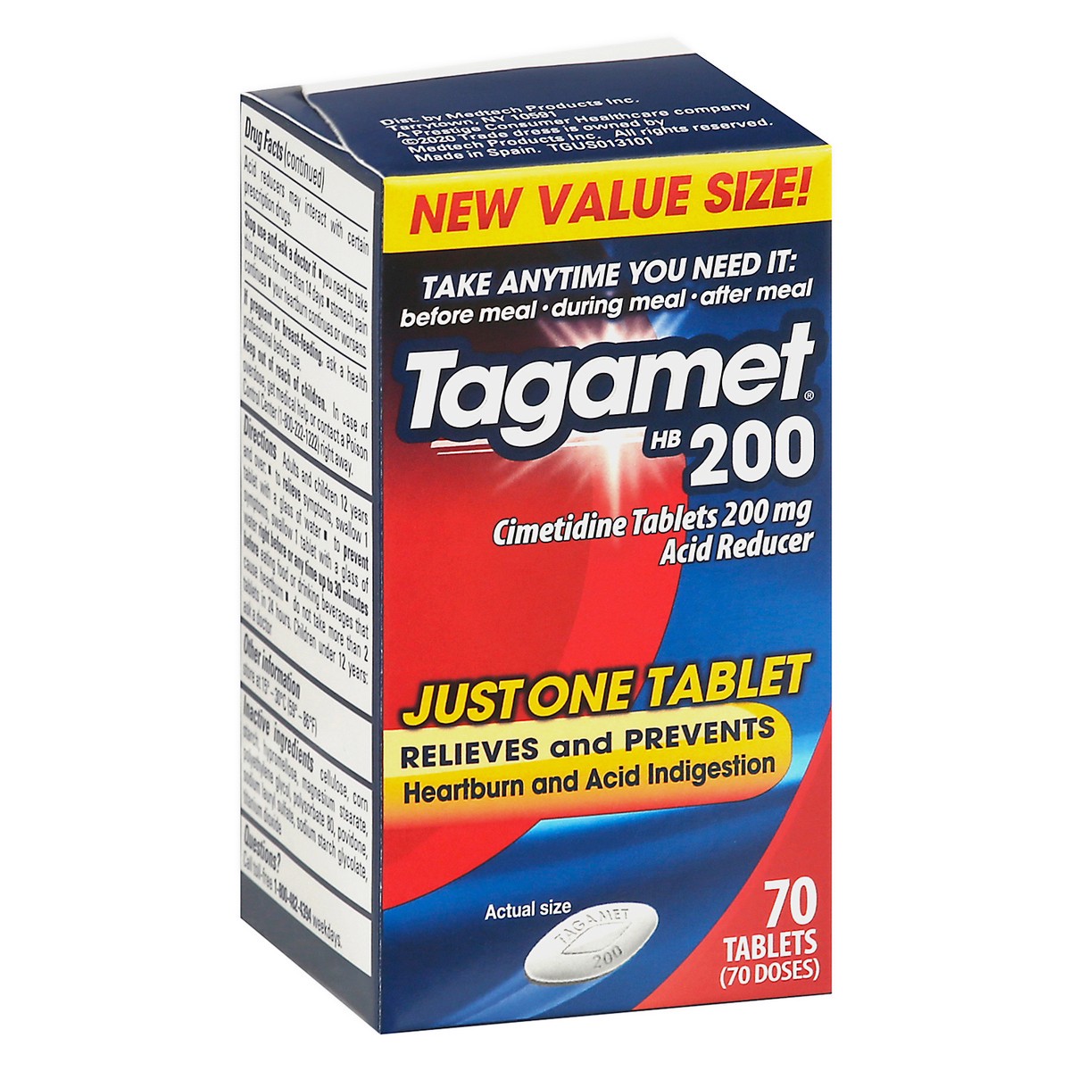 slide 13 of 13, Tagamet HB 200 Value Size Acid Reducer 70 Tablets, 70 ct