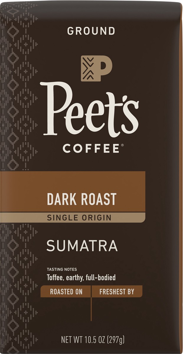 slide 6 of 9, Peet's Coffee, Single Origin Sumatra Dark Roast Ground Coffee - 10.5oz Bag, 10.50 oz