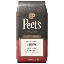 Peet's Coffee, Single Origin Sumatra Dark Roast Ground Coffee - 10.5oz Bag