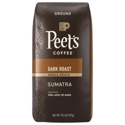 Peet's Coffee, Single Origin Sumatra Dark Roast Ground Coffee - 10.5oz Bag