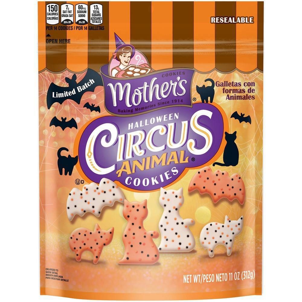 slide 1 of 1, Mother's Cookies Mother's Halloween Circus Animal - 9oz, 9 oz