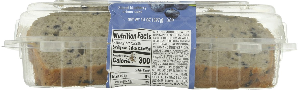 slide 7 of 9, Seg 14 Oz Sliced Blueberry Creme Cak, 1 ct