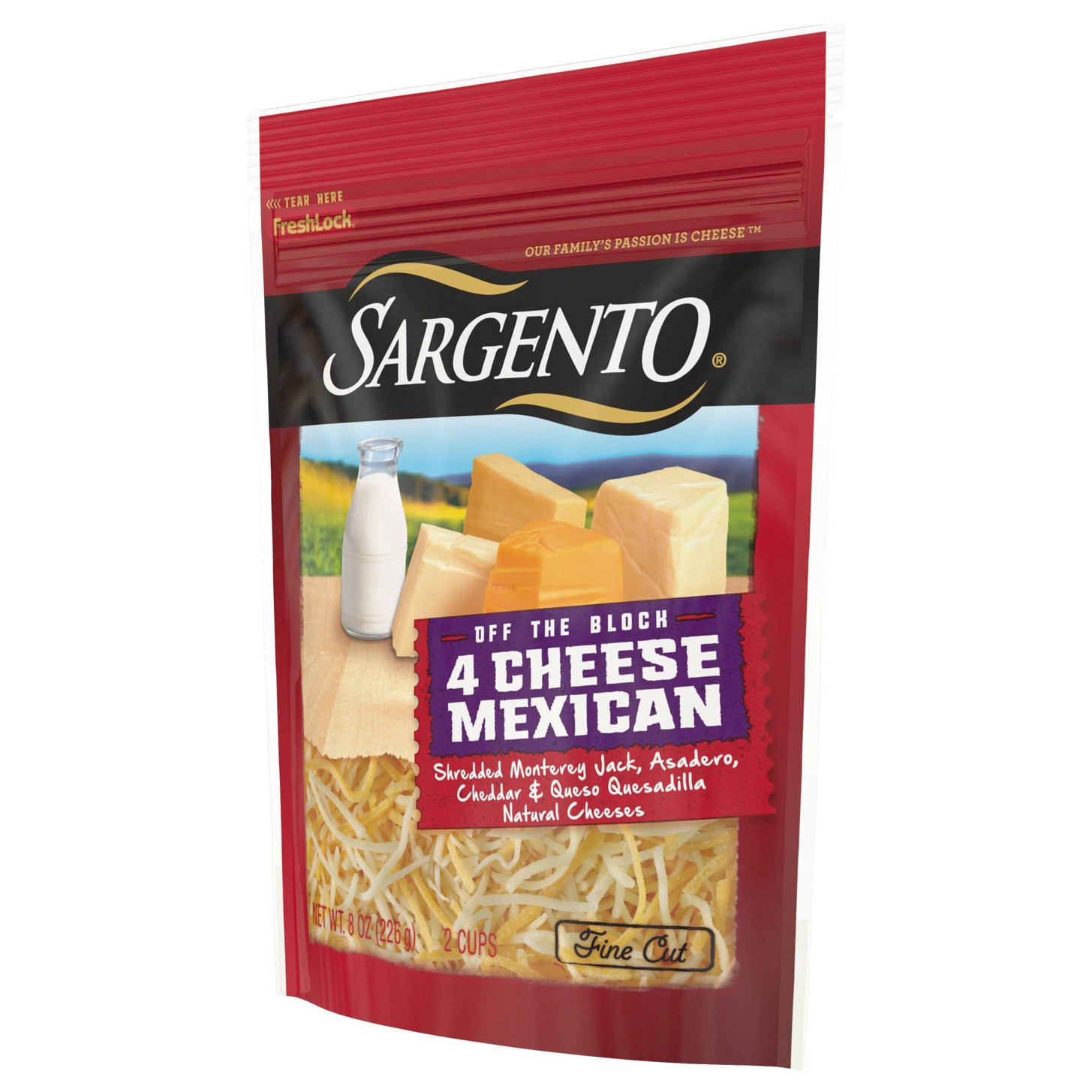 slide 2 of 23, Sargento Shredded 4 Cheese Mexican Natural Cheese, Fine Cut, 8 oz., 8 oz