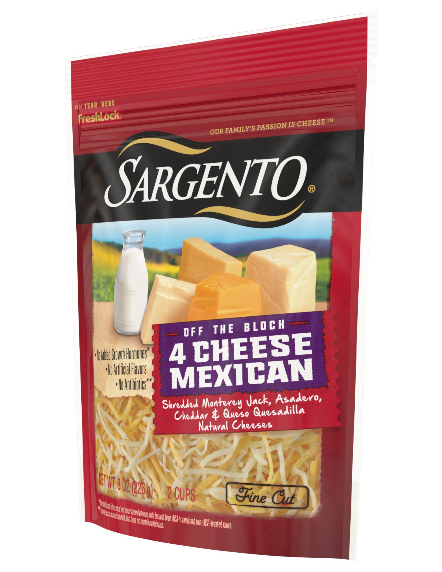 slide 21 of 23, Sargento Shredded 4 Cheese Mexican Natural Cheese, Fine Cut, 8 oz., 8 oz