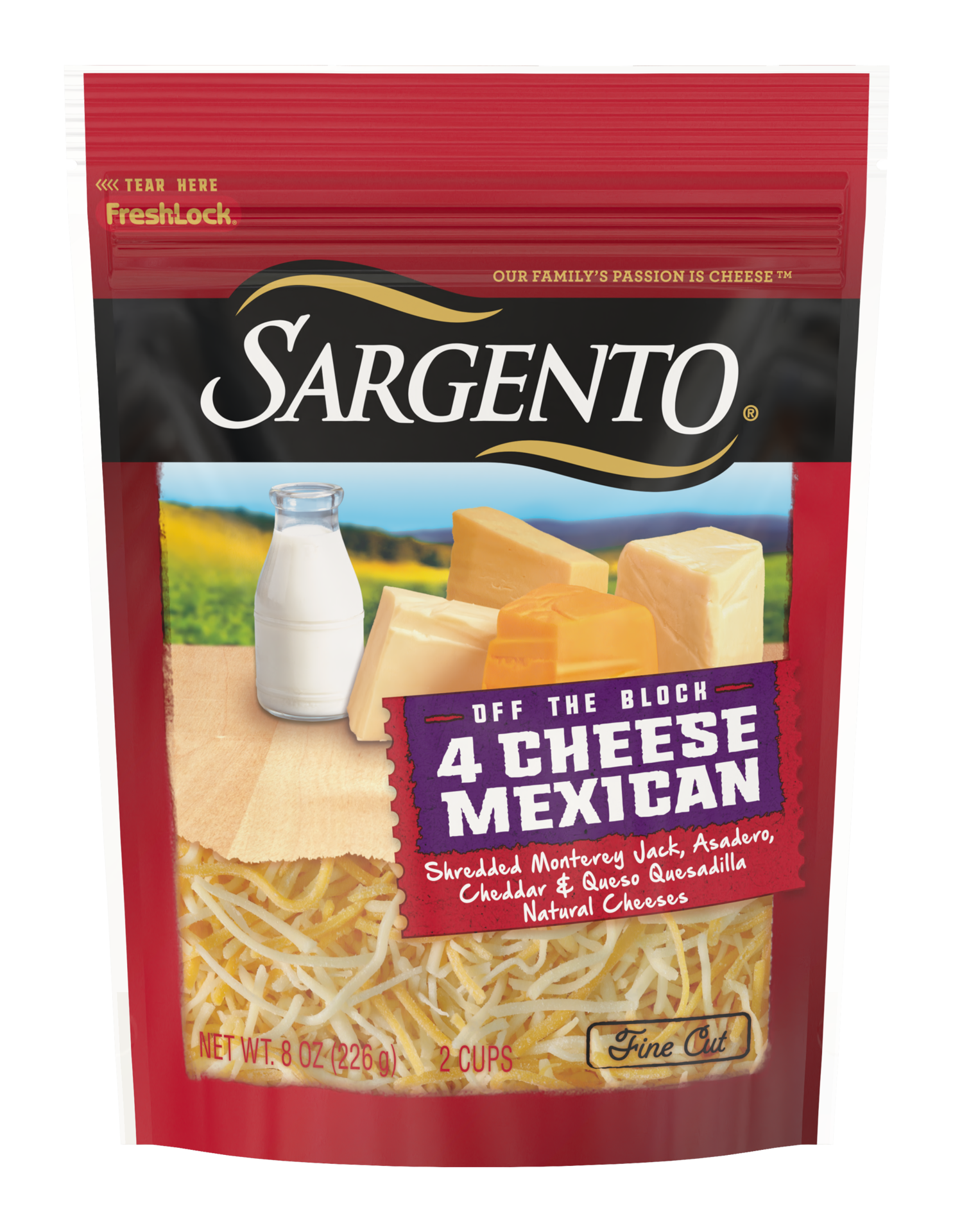 slide 1 of 23, Sargento Shredded 4 Cheese Mexican Natural Cheese, Fine Cut, 8 oz., 8 oz
