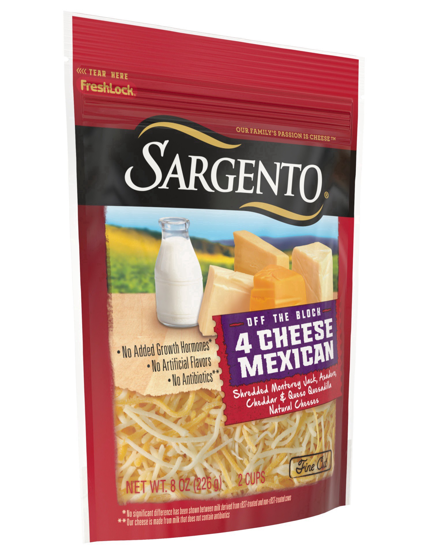 slide 12 of 23, Sargento Shredded 4 Cheese Mexican Natural Cheese, Fine Cut, 8 oz., 8 oz