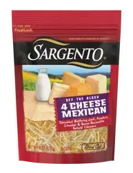 Sargento Shredded 4 Cheese Mexican Natural Cheese, Fine Cut, 8 oz.