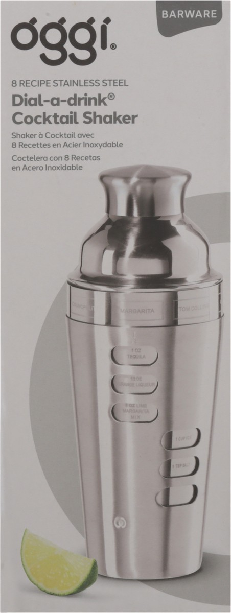 slide 7 of 12, Oggi Dial-a-Drink 8 Recipe Barware Stainless Steel Cocktail Shaker 1 ea, 1 ct